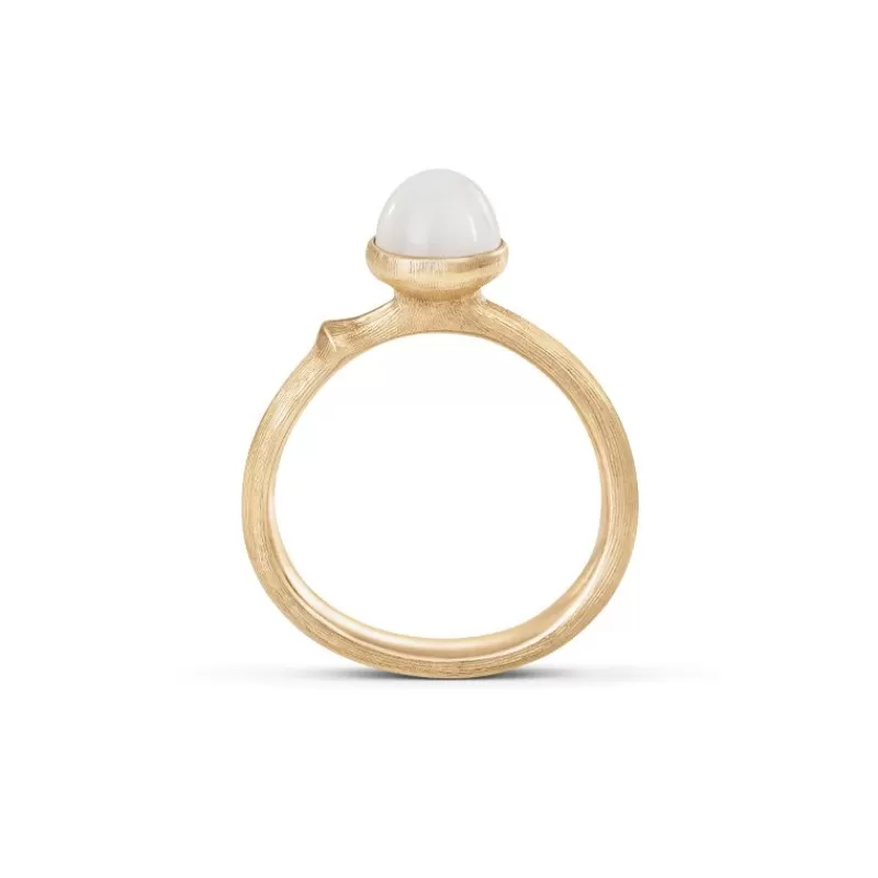 Ole Lynggaard Copenhagen Gullringer-Ring, Lotus Tiny Hvit Manesten