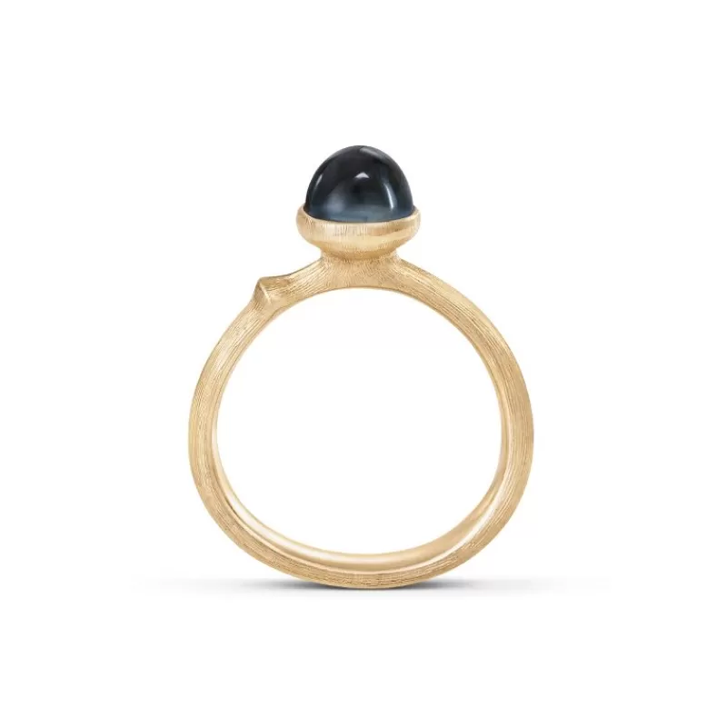 Ole Lynggaard Copenhagen Gullringer-Ring, Lotus Tiny London Bla Topas