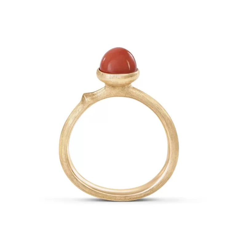 Ole Lynggaard Copenhagen Gullringer-Ring, Lotus Tiny Rod Korall