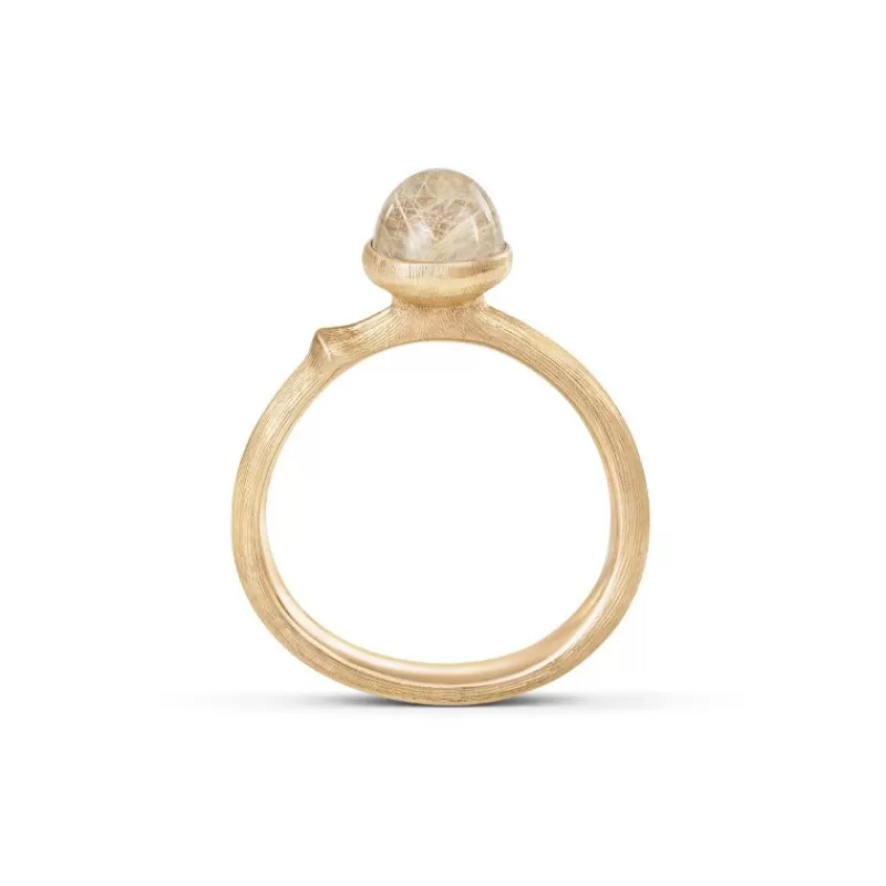 Ole Lynggaard Copenhagen Gullringer-Ring, Lotus Tiny Rutilkvarts