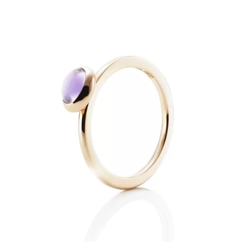 Efva Attling Gullringer-Ring, Love Bead Ametyst