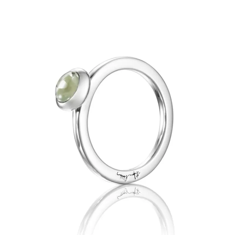 Efva Attling Sølvringer-Ring, Love Bead Green Quartz