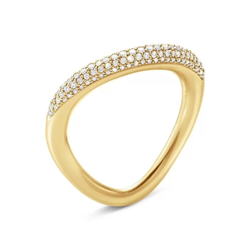 Georg Jensen Diamantringer-Ring, Offspring Gult Gull Pave