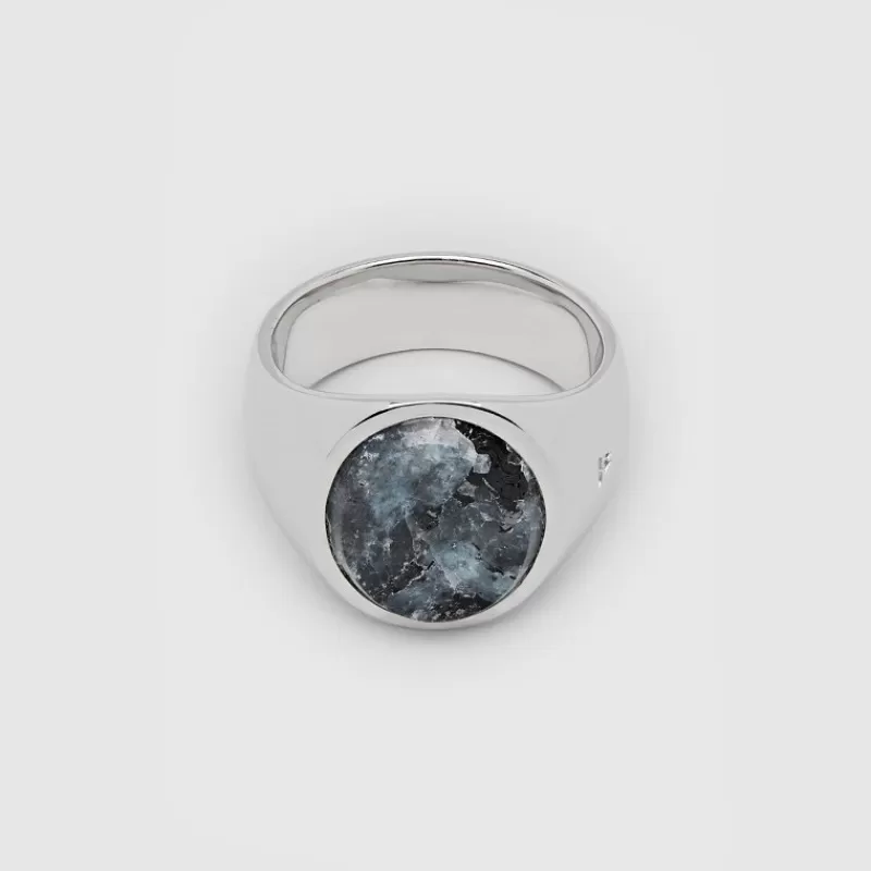 Tom Wood Ringer-Ring, Oval Larvikite