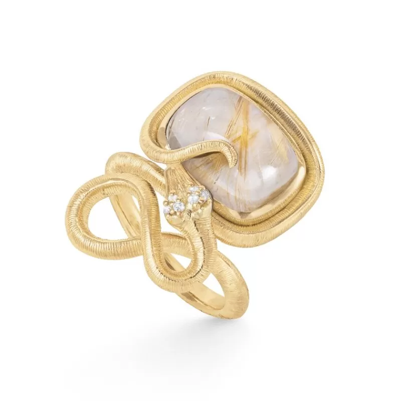 Ole Lynggaard Copenhagen Gullringer-Ring, Snakes Med Rutilkvarts