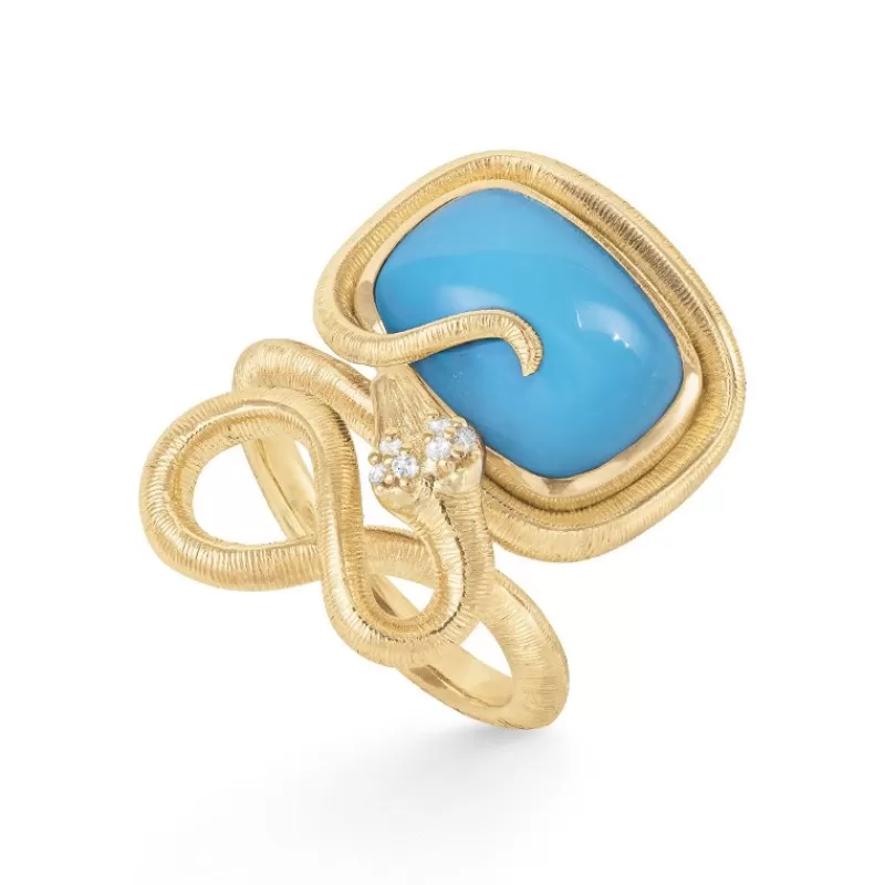 Ole Lynggaard Copenhagen Gullringer-Ring, Snakes Med Turkis