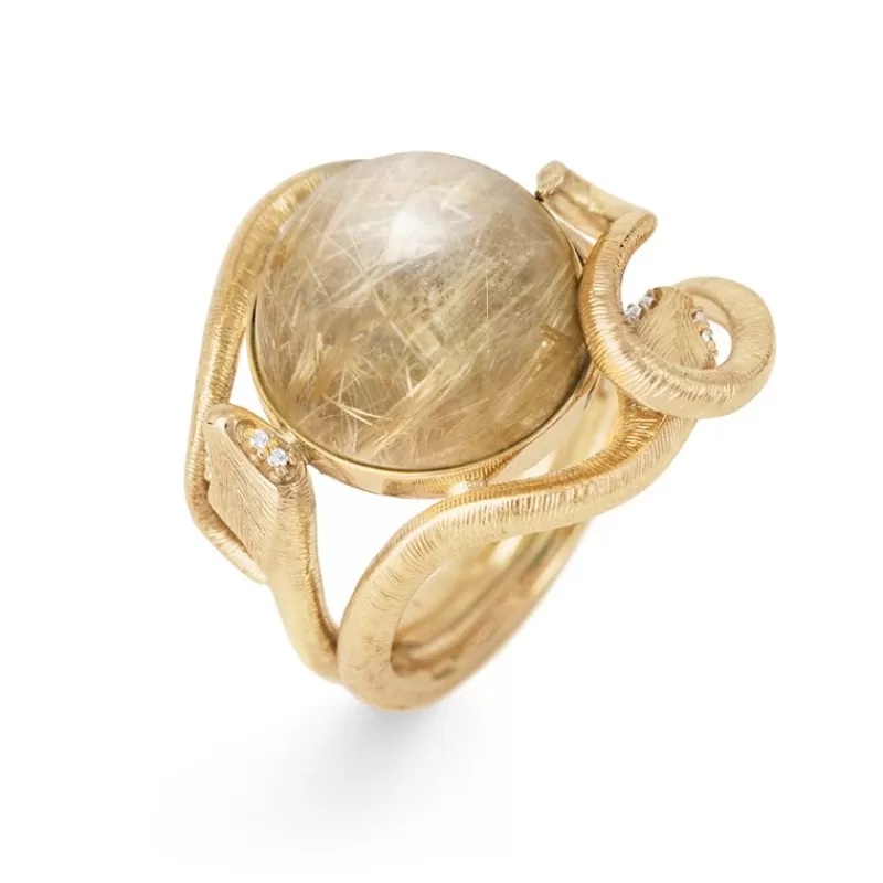 Ole Lynggaard Copenhagen Gullringer-Ring, Snakes Rutilkvarts