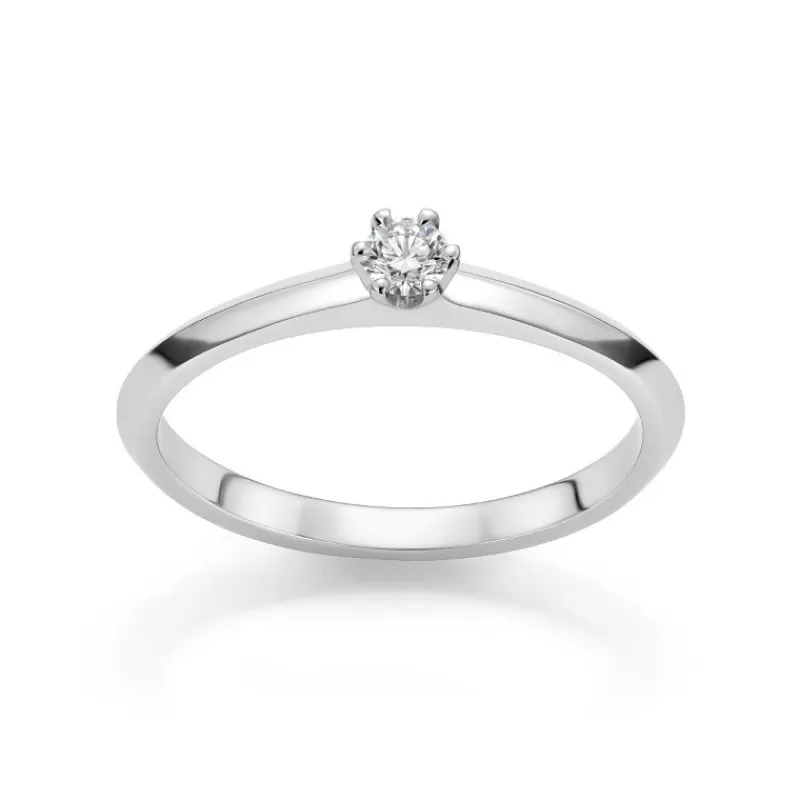 David-Andersen Diamantringer-Ring, Solitaer 0,10 Ct