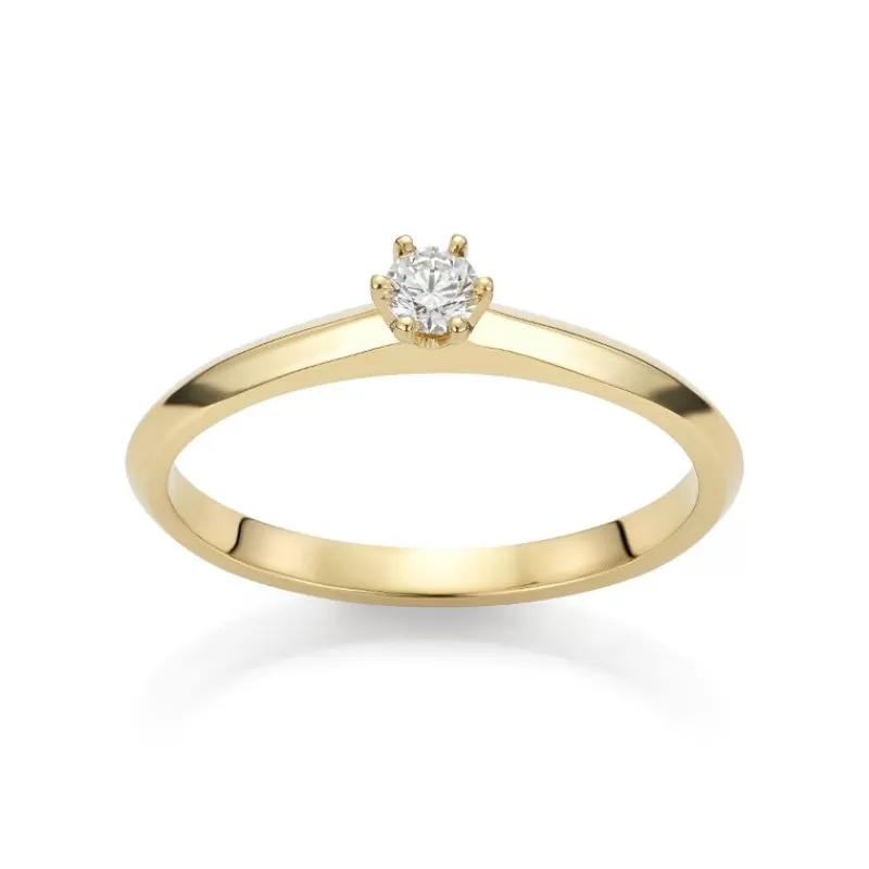 David-Andersen Diamantringer-Ring, Solitaer 0,10Ct