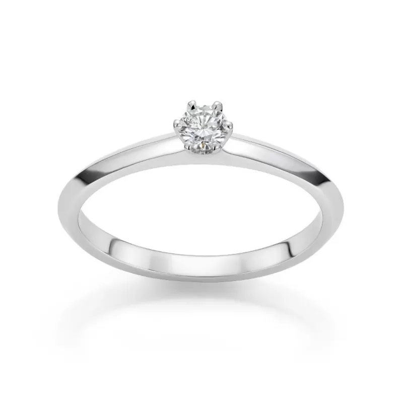 David-Andersen Diamantringer-Ring, Solitaer 0,15 Ct