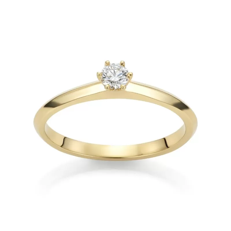 David-Andersen Diamantringer-Ring, Solitaer 0,15Ct