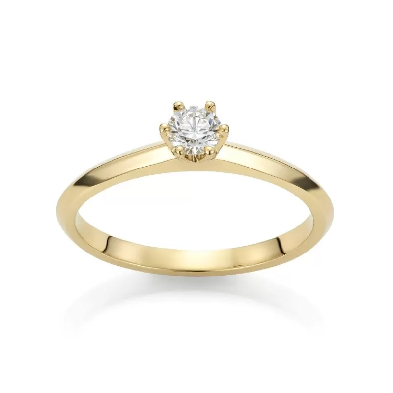 David-Andersen Diamantringer-Ring, Solitaer 0,20Ct