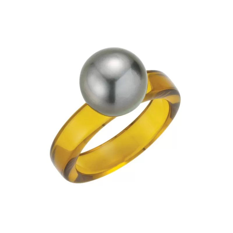 Gellner Perleringer-Ring, Tahitiperle Khaki