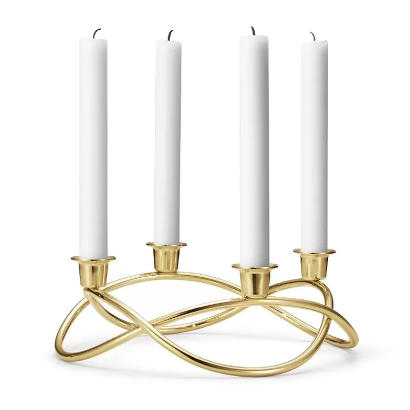 Georg Jensen Home Lysestaker-Season Adventsstake Forgylt