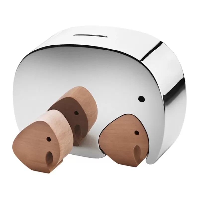 Georg Jensen Home Sparebøsser-Sparebosse, Moneyphant Med Tvillinger