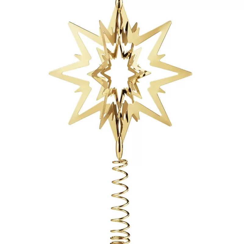 Georg Jensen Home Julepynt-Toppstjerne, Forgylt Stor